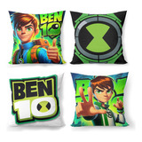 Kit De 4 Capas De Almofadas Do Desenho Ben 10 45x45