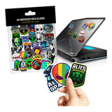 Kit De 49 Adesivos Stickers Alien Ufo Et Extraterrestre