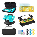 Kit De Acessórios Nintendo Switch Lite Yoowa Com Capa E Tela