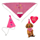 Kit De Aniversário Pet Festa Cachorro E Gato Chapéu Bandana