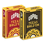 Kit De Baralhos Texas Holdem Vermelho E Preto Poker Size