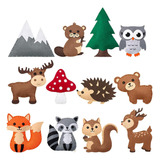 Kit De Costura Infantil Com Bonecos De Animais Da Floresta