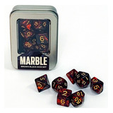 Kit De Dados: Marble - Brown Black Cor Marrom-escuro