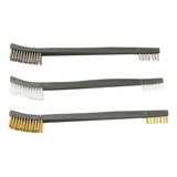 Kit De Escovas Para Limpeza De Armas - Latão - Aço - Nylon