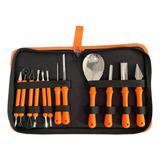 Kit De Escultura De Abóbora 12 Peças Resistente Com Faca