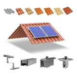 Kit De Instalação Energia Solar P 2 Placas Ceramica C Trilho