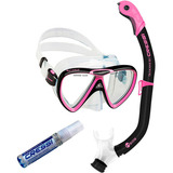 Kit De Mergulho Cressi Ikarus Semi Dry + Anti Fog Sea Gold Cor Transparente/rosa