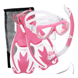 Kit De Mergulho Infantil Nadadeiras Cressi Vidros Temperados