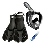 Kit De Mergulho Máscara Full Face Cressi Baron + Bonete