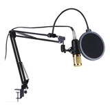 Kit De Microfone Bm800 Pro Para Estúdio E Transmissão Ao Viv