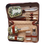 Kit De Penteadeira Antigo Com Espelho Quebrado