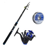 Kit De Pesca 1 Vara Telescopica 1,70m + 1 Molinete 1 Linha