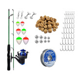 Kit De Pesca Completo 6kg 1 Vara 1,20m 1 Molinete E Itens