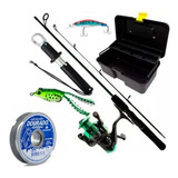 Kit De Pesca Predador Vara 120 Molinete Maleta Alicate Iscas
