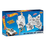 Kit De Pintura Hot Wheels Com 6 Telas Fun F0019-2