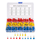 Kit De Ponteiras De Fio Duplo, 500 Unidades De Terminais De