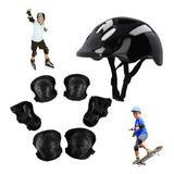 Kit De Proteção Infantil Bike Patins Skate Capacete +6 Peças