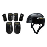 Kit De Proteção Slide + Capacete Completo Unissex 7 Peças