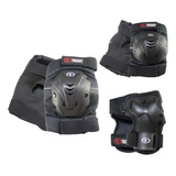 Kit De Proteção Traxart Dr 029 Pto /patins /skate/ + Brinde
