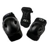 Kit De Proteção Traxart Sse-613 Preto - P/ Patins Roller