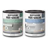 Kit De Revestimento De Piso Cerâmico Rust Oleum, Acabamento Cinza Fosco