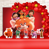 Kit Decoração De Festa Infantil Red Crescer É Uma Fera M