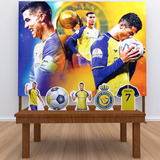 Kit Decoração Impakto Visual De Festa Infantil Cr7 Al Nassr P