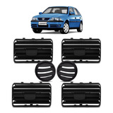 Kit Difusor De Ar Painel Gol Parati Saveiro G3 Preta 6 Pçs