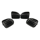 Kit Difusores De Ar Peugeot 206 Laterais E Centrais Preto 
