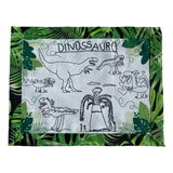 Kit Dinossauro Para Pintar 1 Americano Verde + 6 Canetinhas