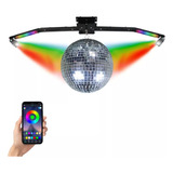 Kit Discoteca Rgb Globo 30cm Deltrônica 2 Canhões Strobo Led