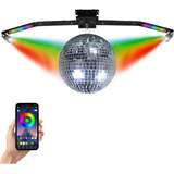 Kit Discoteca Rgb Globo 30cm Deltrônica 2 Canhões Strobo Led