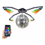 Kit Discoteca Rgb Globo 30cm Deltrônica 4 Canhões Strobo Led