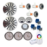 Kit Dispositivo De Retorno Piscina Alvenaria Do Led E Hidro
