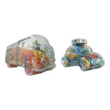 Kit Dois Baleiros Fusca E Kombi Pote De Vidro Balas Doces