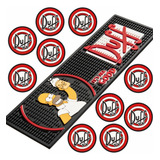 Kit Duff: Bar Mat + 10 Porta Copos - Bolacha Simpsons