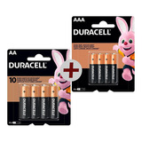 Kit Duracell Alcalinas - 4 Pilhas Aa + 4 Pilhas Aaa