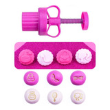 Kit Ejetor Max Boneca Barbie + Carimbos Femininos Bluestar