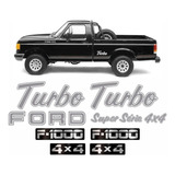 Kit Emblema Adesivo F1000 4x4 Turbo Super Série 93 94 95