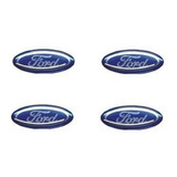 Kit Emblema Resinado Ford Oval Roda Focus Aro 15 4 Peças
