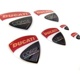 Kit Emblemas Adesivo Resinado Compatível Ducati Corse Rs1
