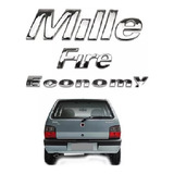 Kit Emblemas Fiat Uno Mille Fire Economy - Modelo Original