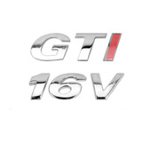Kit Emblemas Gti 16v Gol Parati Saveiro G3 G4 G5 + Brinde
