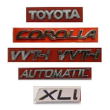 Kit Emblemas Toyota Corolla Xli Automatic Vvti Com 02 Vvt-i