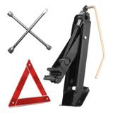 Kit Emergencia Socorro Segurança Macaco Chave Roda Triangulo