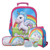 Kit Escolar Mochila Infantil, Lancheira E Estojo Tam G