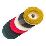 Kit Escova, Suporte E 4 Discos Enceradeira Cleaner 500