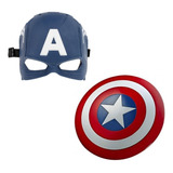 Kit Escudo Capitão América + Máscara Super Herois Com Alça!!