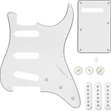 Kit Escudo Guitarra Strato Sss 3 Camadas - Branco