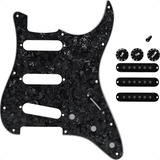 Kit Escudo Guitarra Stratocaster Sss 3 Camadas - Perolado